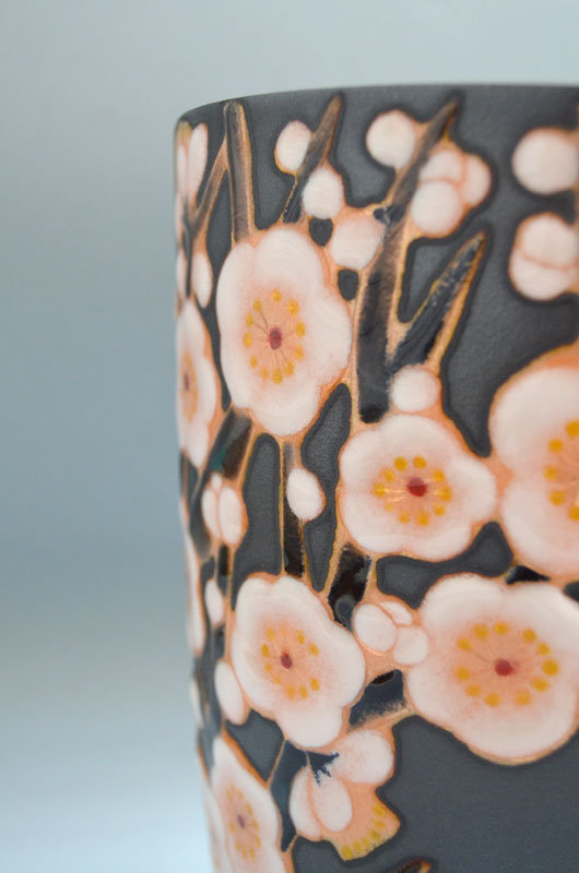 Ando Shippo Cloisonne Vase, Plum Blossoms