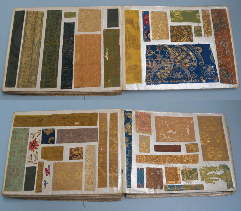 Antique Japanese Book of Textile Cloth Samples, Kirecho