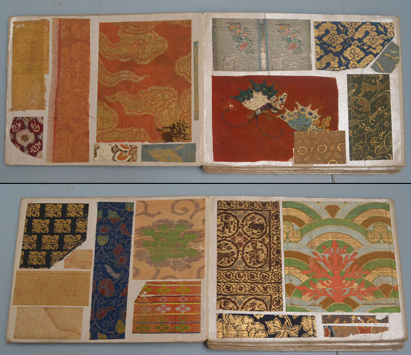 Antique Japanese Book of Textile Cloth Samples, Kirecho
