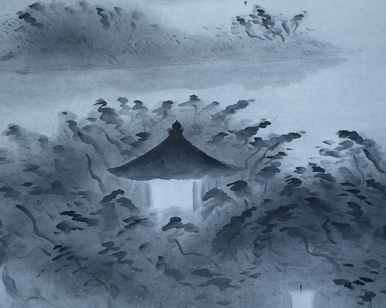 Matsushima, Mid Century Japanese Scroll by Kondo Koichiro, 1950s