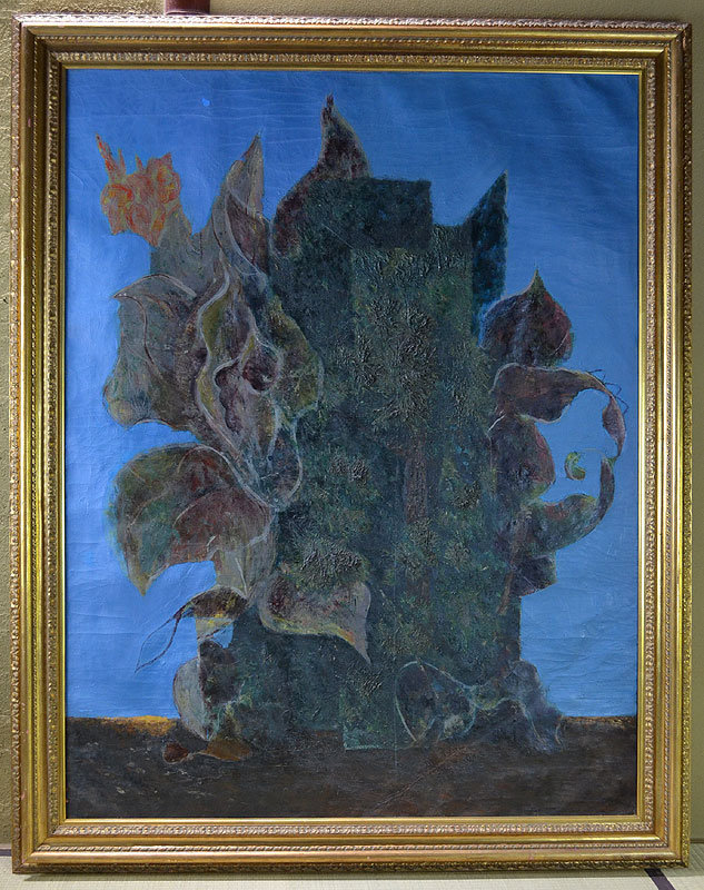 Important Painting, Nakamura Yoshitane, Canna and Cypress, 1938
