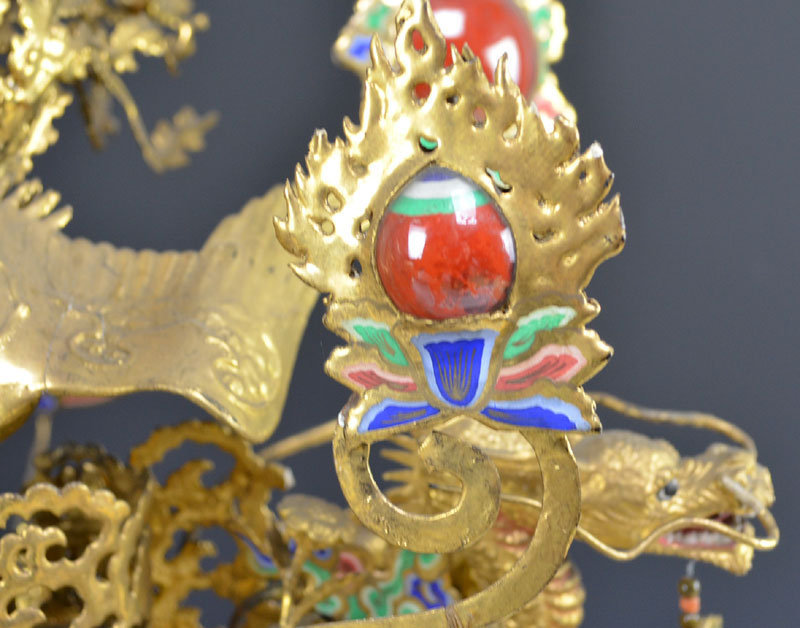 Incredible Antique Japanese Noh Drama Crown, Kanmuri, Very Rare!