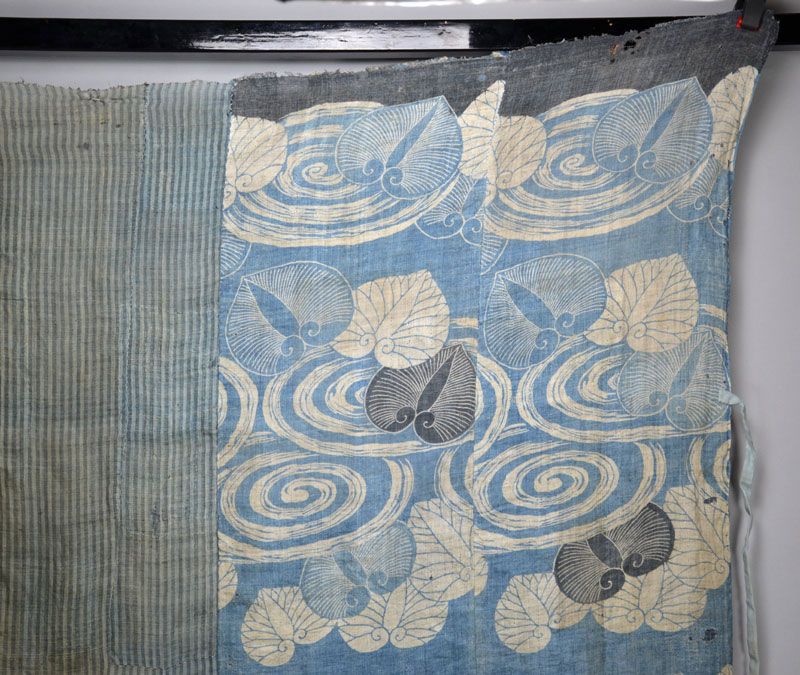 Rare Antique Japanese Asa Boro Textile Cover