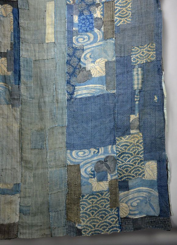 Rare Antique Japanese Asa Boro Textile Cover