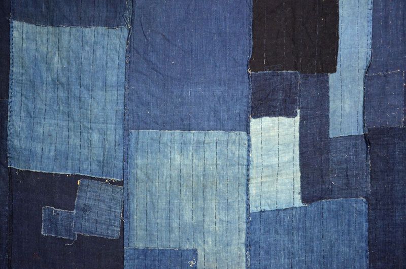Antique Japanese Boro Textile gohaba