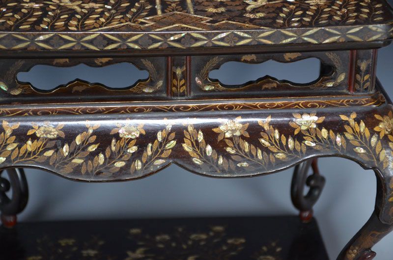 Important Early Edo p. Japanese Nanban Lacquer Table