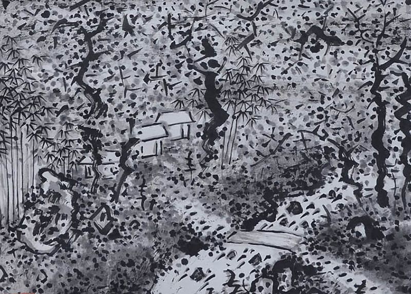 Fukuda Kodojin Sumi-e Ink Landscape