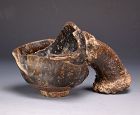 Momoyama p. Chossen Karatsu Chawan Pottery Kiln Flaw