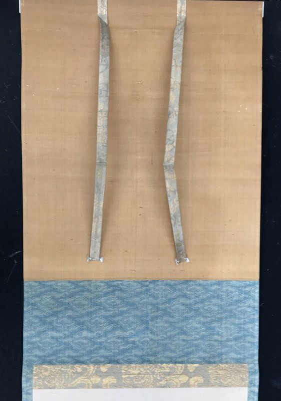 Antique Japanese Edo p. Plum Scroll by Two Zen Priests