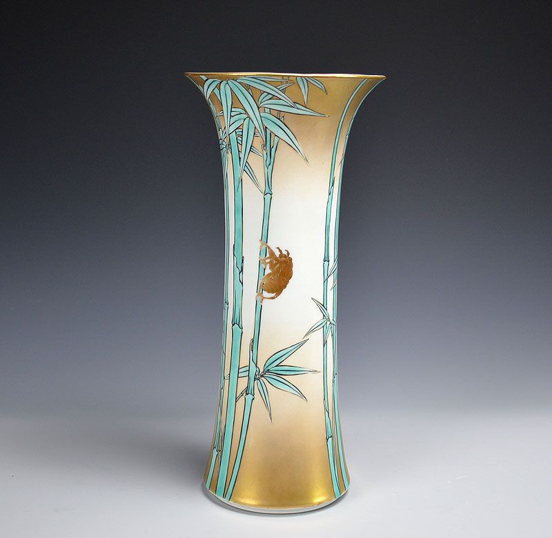 Meiji Porcelain Vase by Matsumoto Sahei
