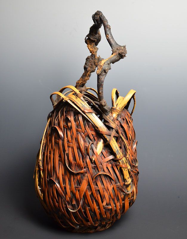 Exquisite Wa-gumi Japanese Woven-Bamboo Basket