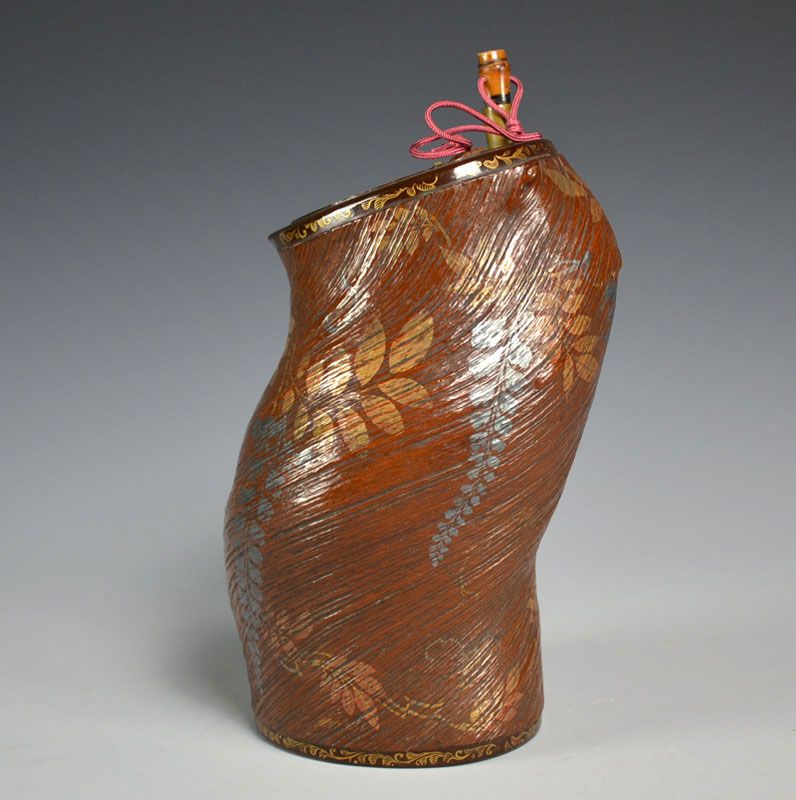Antique Japanese Sake Flask of Wisteria Vine