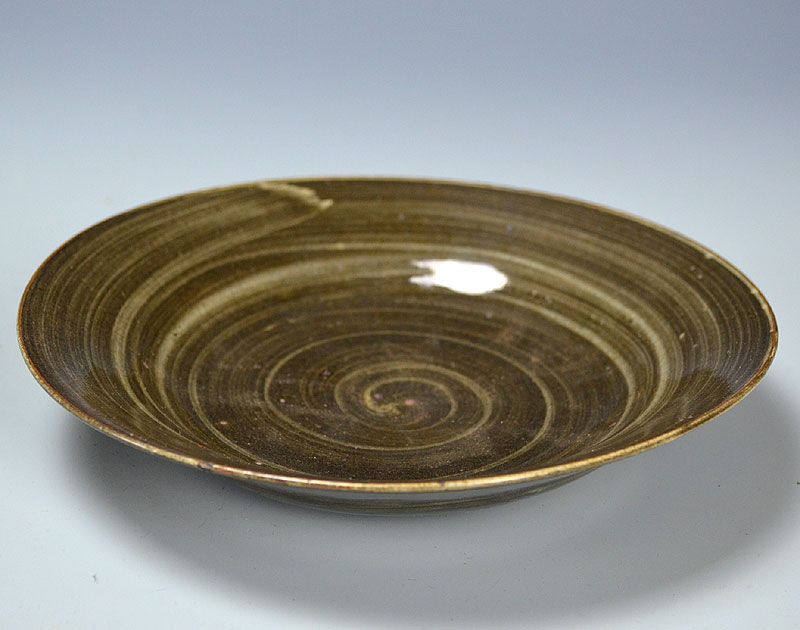 Rare Edo p. Utsutsukawa Pottery Dish