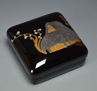 Small Rimpa Based Lacquer Box by Kamisaka Sekka