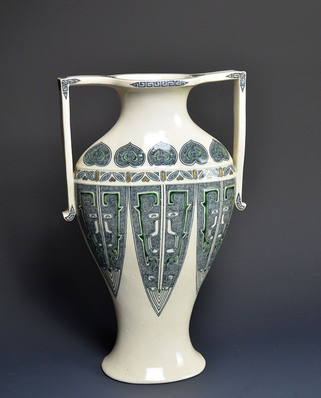 Rare Meiji p. Japanese Art-Nouveau Vase, Ito Tozan I