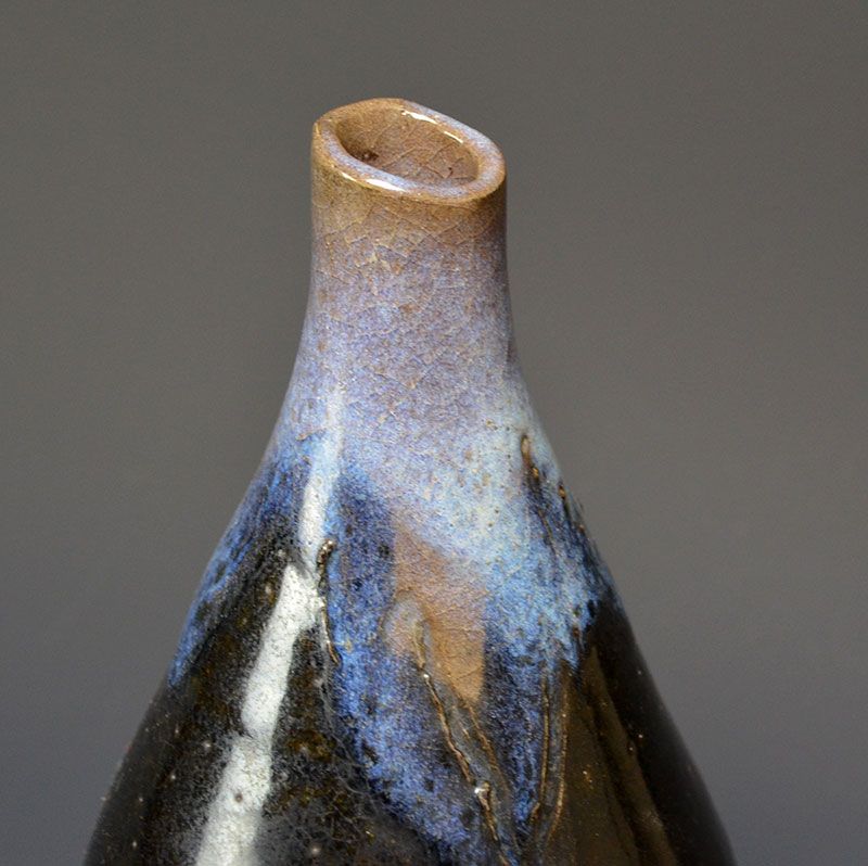 Antique Japanese Edo p. Satsuma Tokkuri Sake Flask