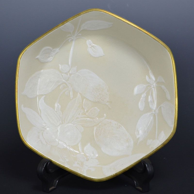 Exquisite Antique Pottery Dish Set, Takahashi Seizan