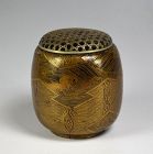 16th-17th century Japanese Lacquer Koro Incense Burner