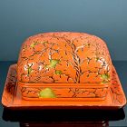 Antique Japanese Carved Lacquer Box, 1932