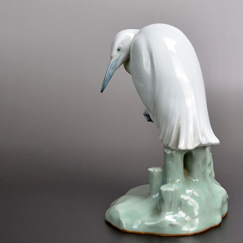 Exquisite and Rare Egret Figurine by Miyanaga Tozan I
