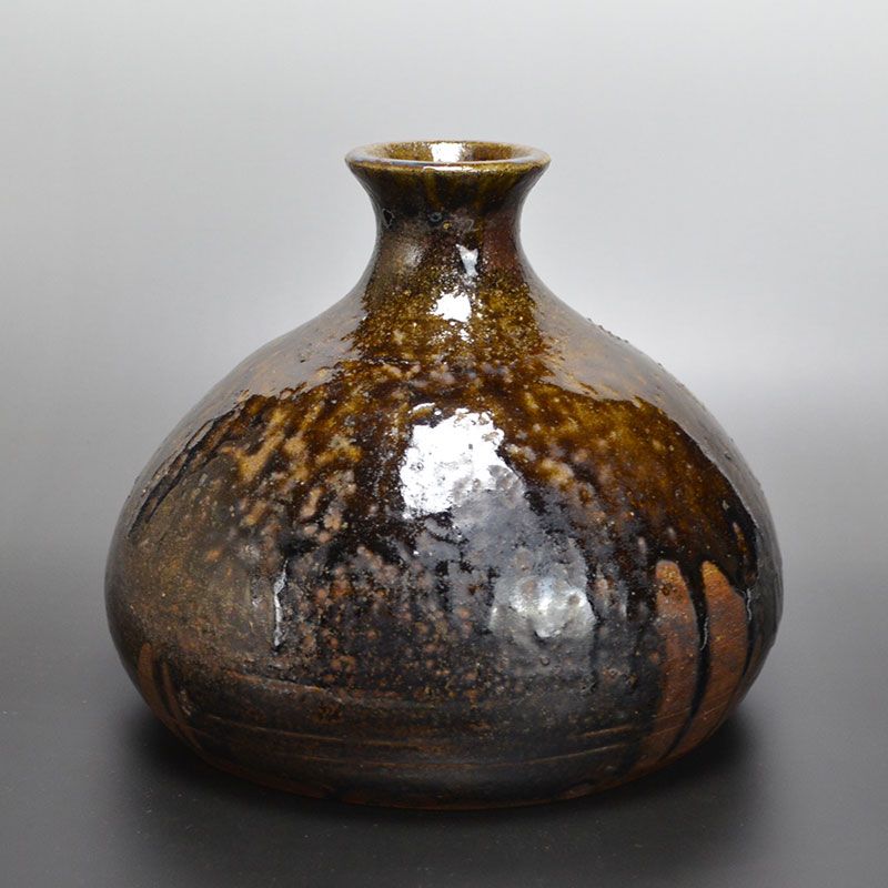 Edo period Tamba Funa-dokkuri Bottle, Dated 1716