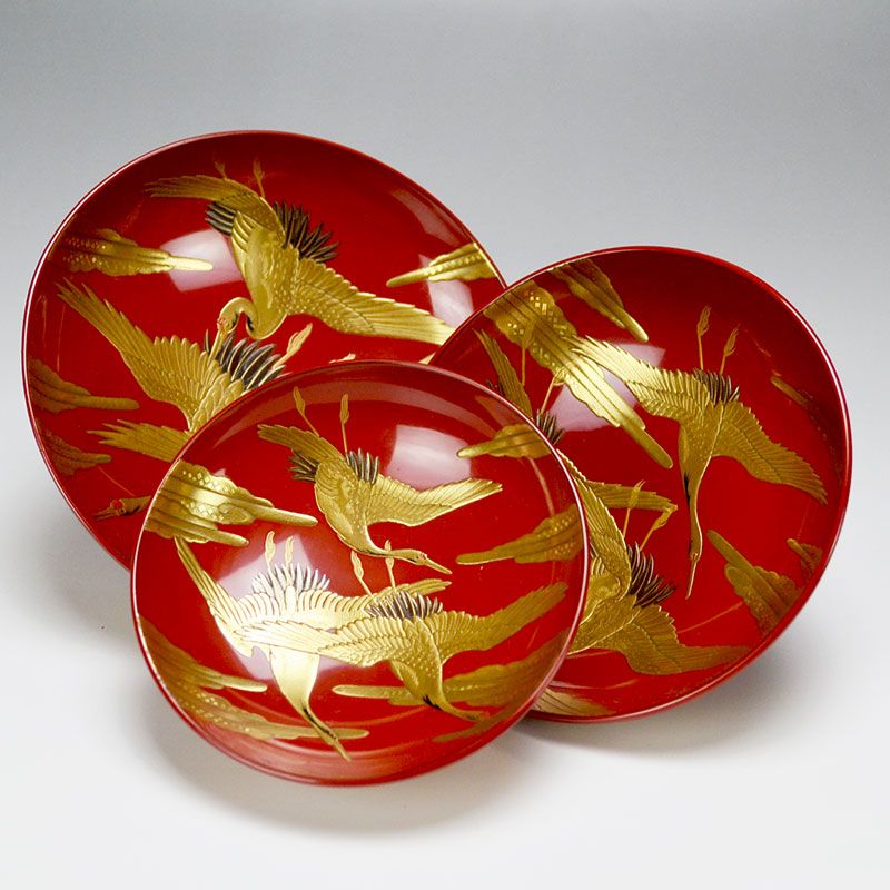 Breathtaking Antique Japanese Lacquered Sake Set