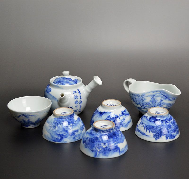 Kiyomizu Rokubei V Porcelain Sencha Tea Set