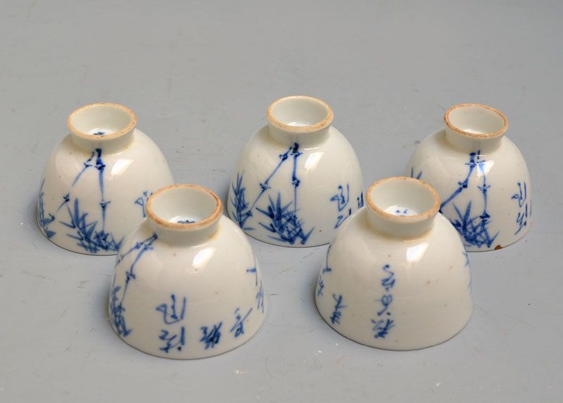 Rare Porcelain Tea Cups, Nukina Kaioku/Ninnami Dohachi