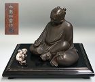 Large Bronze Figure of O-kuninushi by Oshima Joun