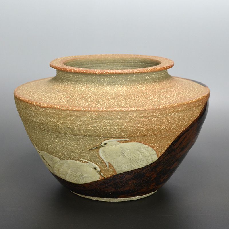 Rare Earthenware Vase by Miyagawa (Makuzu) Kozan