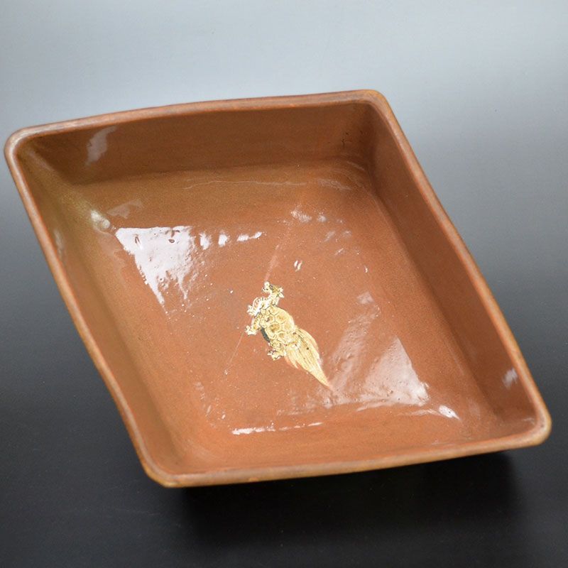 Rare Edo p. Fushina Yaki Pottery Box, Daimyo Collection