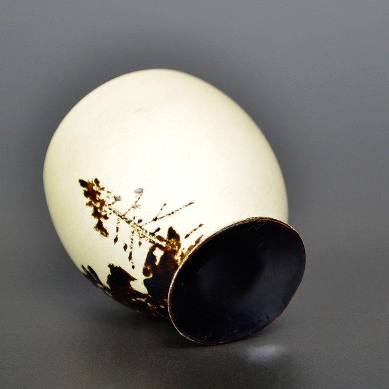 Exquisite Sake Cup, Gilded and Lacquered Egg