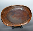 Breathtaking Knotted Pine Tray with Kintsugi & Butterfly