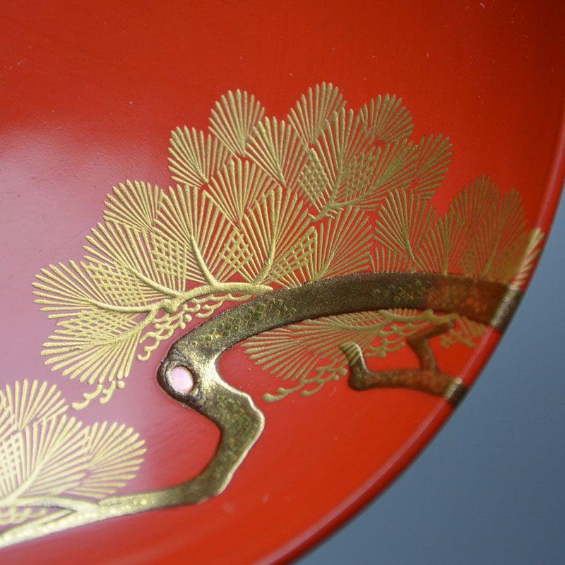 Incredible Antique Japanese Sake Cup Set, Hawks