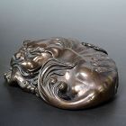 Antique Japanese Bronze Shishi Koro by Hata Zoroku II