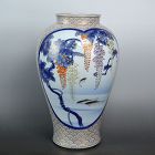 Old Koransha Porcelain Vase with Koi, Fuji & Momiji
