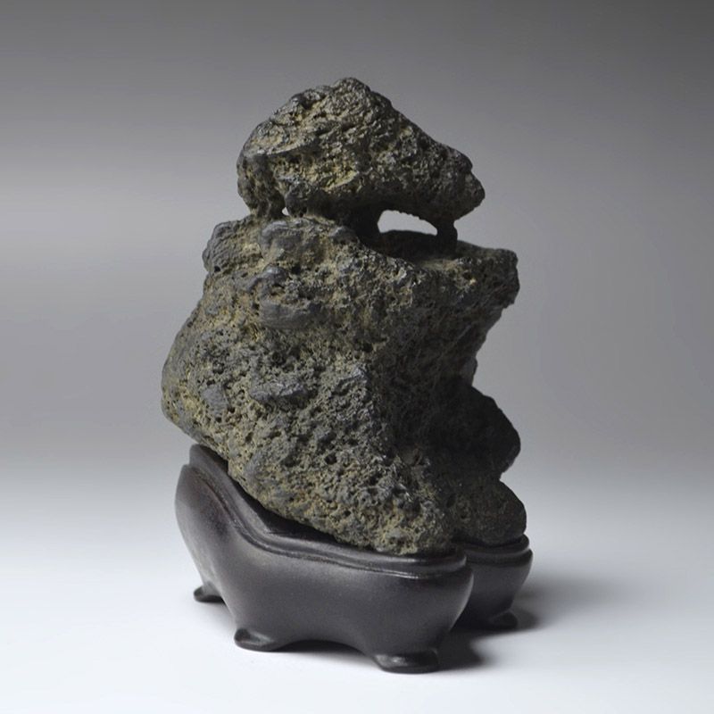 Antique Japanese Suiseki Scholar Meditation Stone