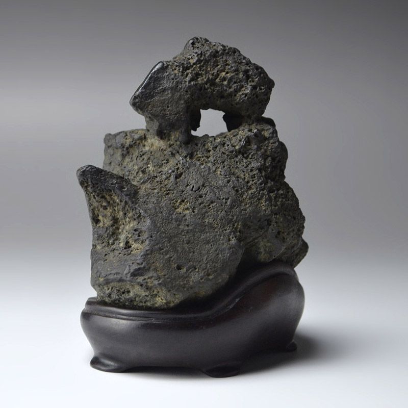 Antique Japanese Suiseki Scholar Meditation Stone