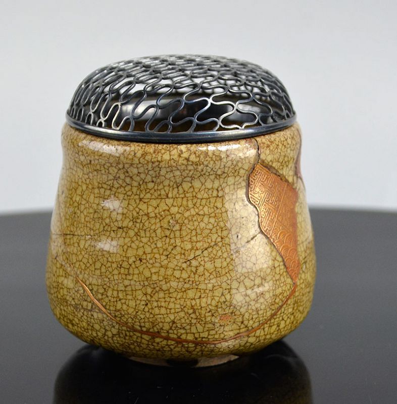 Antique Japanese Koro Censer w/ Breathtaking Gold Repairs
