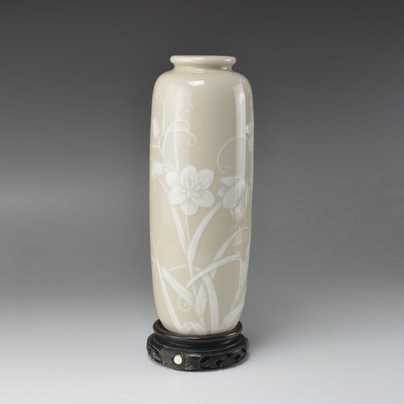 Antique Japanese Taireiji Vase by Kiyomizu Rokubei V