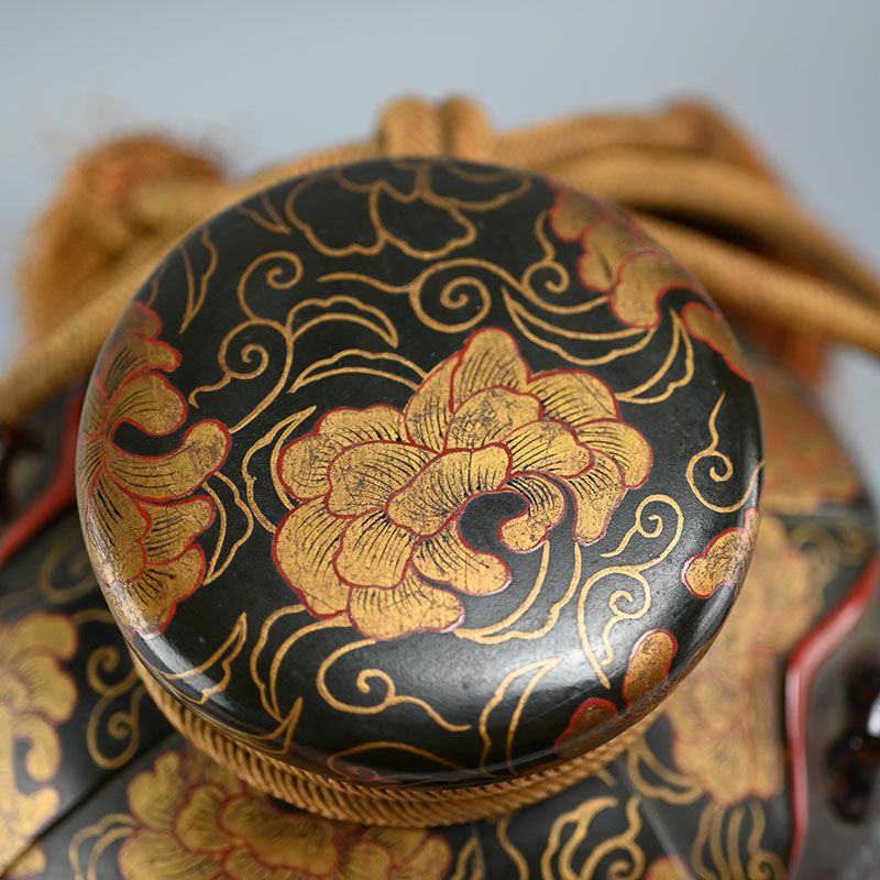 Rare Antique Japanese Lacquered Jubako Bento Box