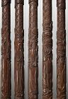 Antique Japanese Carved Bamboo Senkozutsu Incense Container
