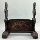 Antique Japanese Katana Kake Sword Stand with Plum Design