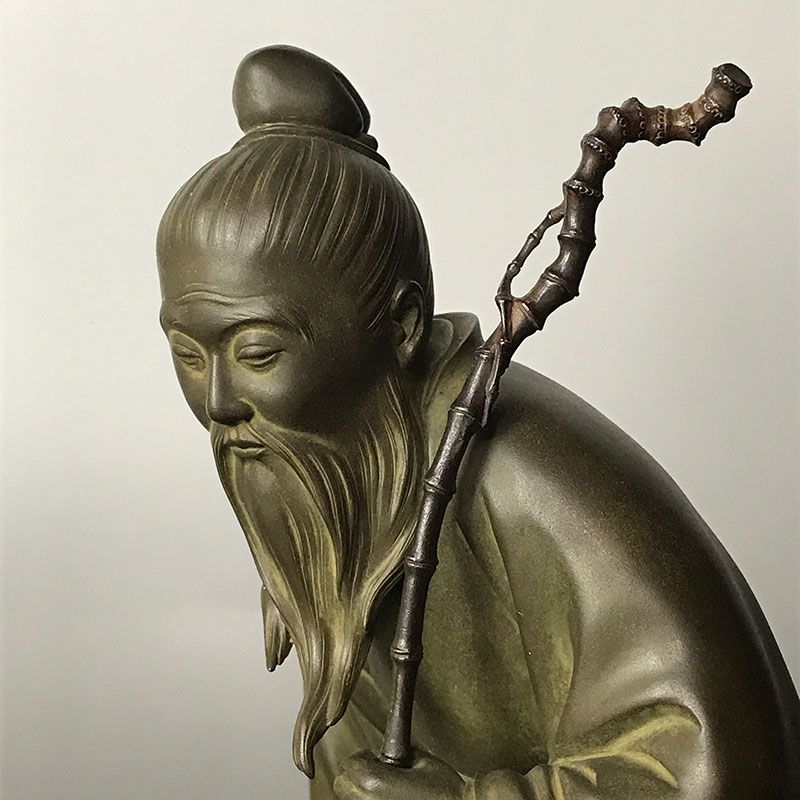 Antique Japanese Bronze Okimono by Hara Seiun