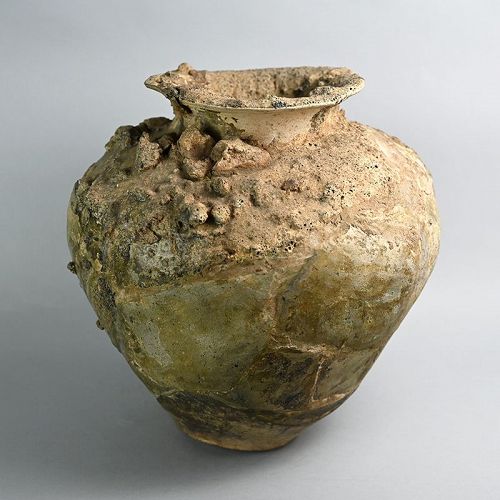 Heian Period Sue-ware Pottery Jar, Frankenstein