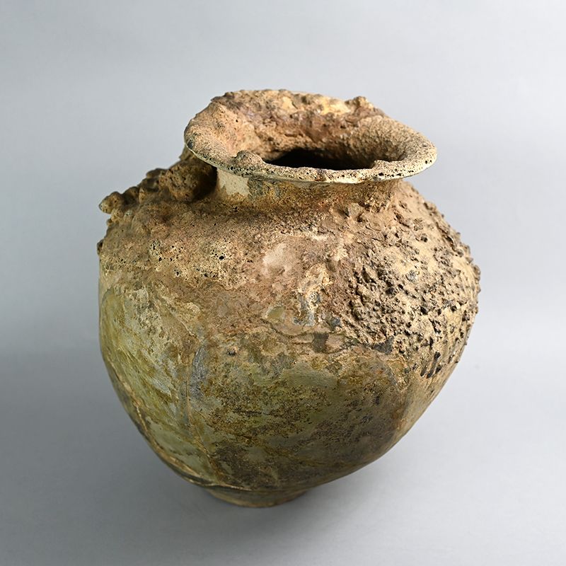 Heian Period Sue-ware Pottery Jar, Frankenstein