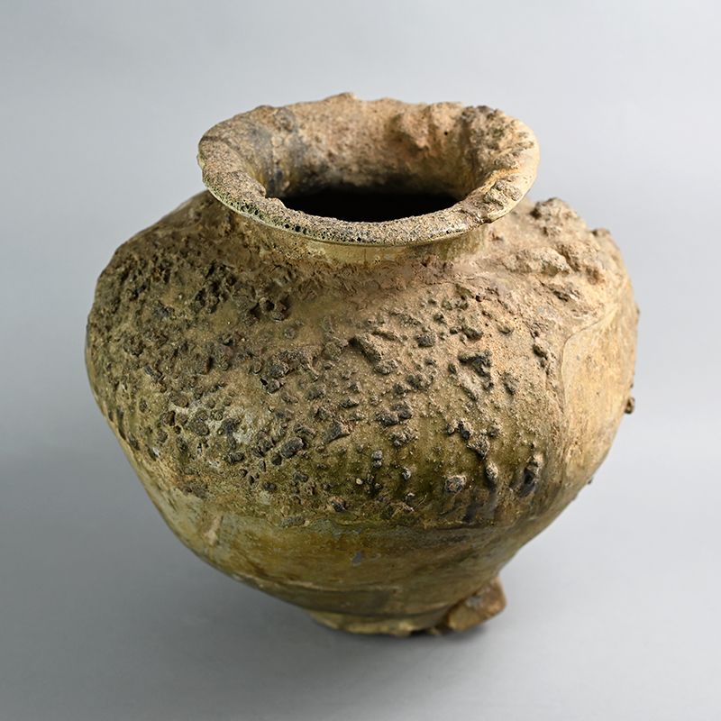 Heian Period Sue-ware Pottery Jar, Frankenstein