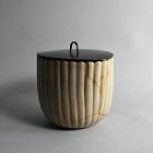 Chrysanthemum Shape Mizusashi w/ Kintsugi Gold Repair