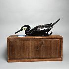 Antique Figurine Cormorant Fishing by Ishida Rainosuke