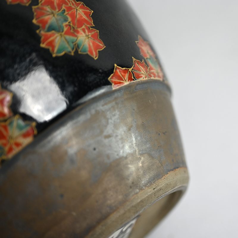Unusual Antique Ceramic Vase by Miyagawa (Makuzu) Kozan